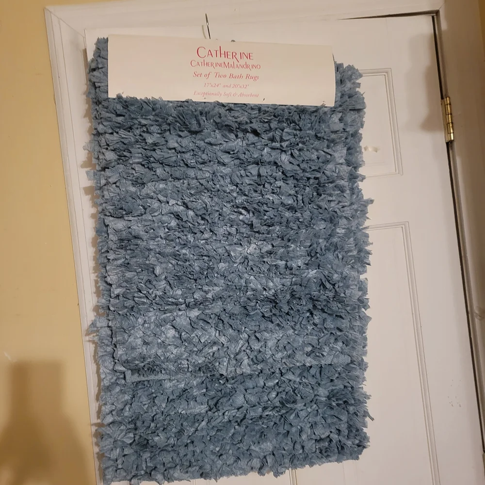 Catherine Malandrino Blue Bath Mat
